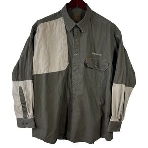 Winchester Padded Shooting Shirt Mens 2XL Green Canvas Long Sleeve Hunting Range